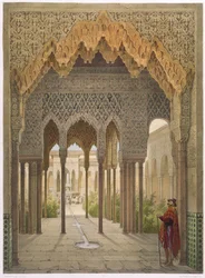 Der Löwenhof, die Alhambra, Granada, 1853